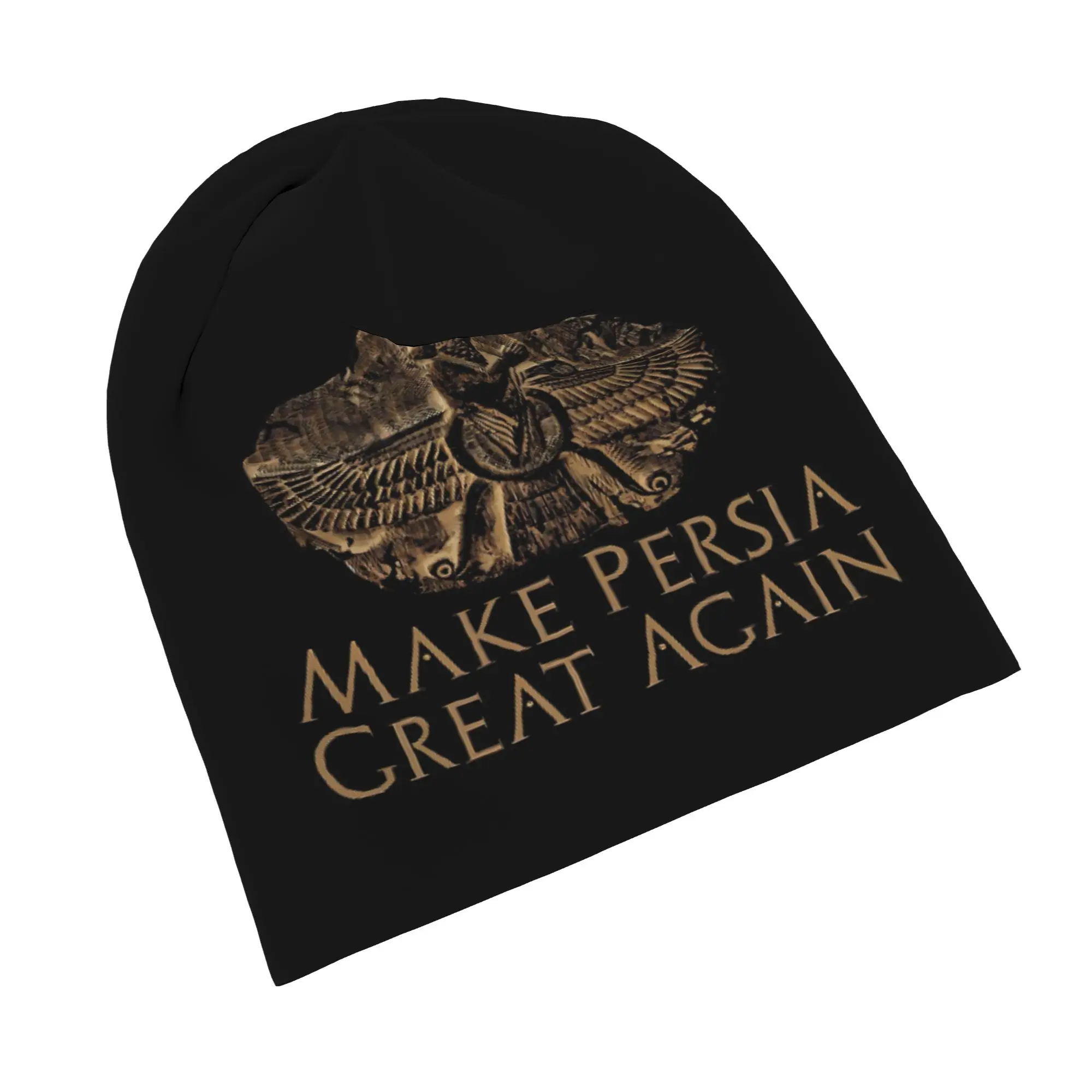 Фото Шапки-бини MIGA «Make Iran Great Again» с изображением черепа, в стиле древней месопотамской истории, для мужчин и женщин, уличные теплые шапки-бини, головные уборы №4