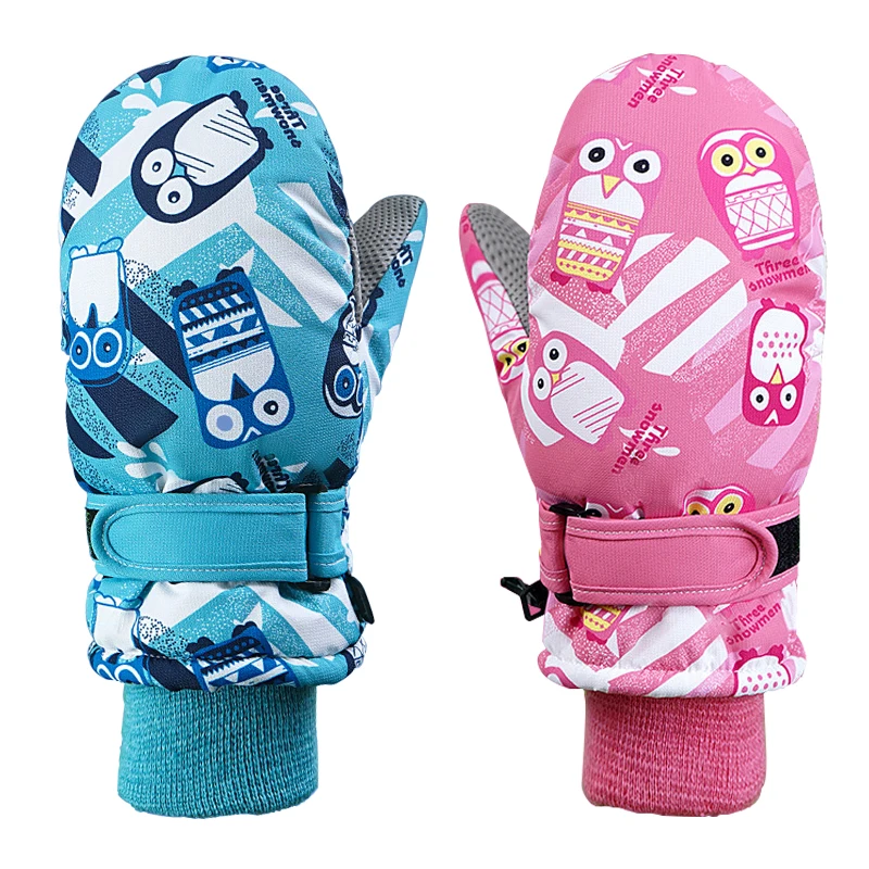 

2022 Children Snow Mittens Winter Boy Girl Ski Gloves Windproof Warm Outdoor Sport Kids Snowboard Glove Waterproof Baby Mitten