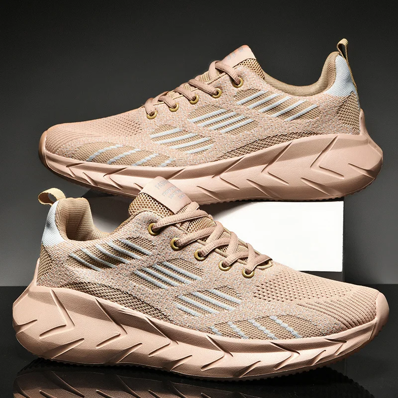 

New Fashionable Men's Lightweight Running Shoes Indoor Outdoor Comfortable Mesh Breathable Trainers Flat Bottom Walking Shoes