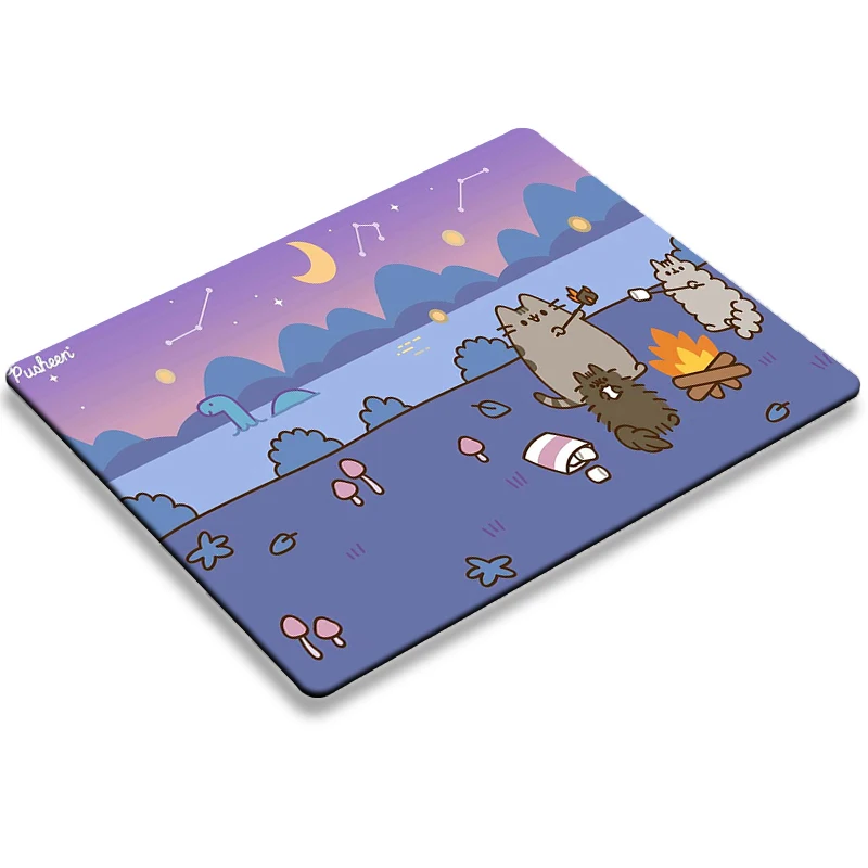 Pusheen Cute Cat Gaming Mouse Pad Cartoon Mousepad Gamer Pc Accessories Desk Protector Keyboard Mat Deskmat Anime Mause Mats images - 6