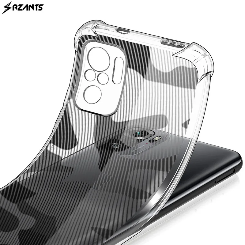 

Rzants Camouflage Case For Xiaomi Redmi Note 10 10s 4G Air Cushion Shockproof Case Silicone TPU Phone Cover