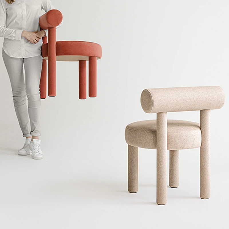

Дизайнерский креативный обеденный стул в скандинавском стиле, современный минималистичный домашний стул, гостиничный стул, мягкий стул с с...