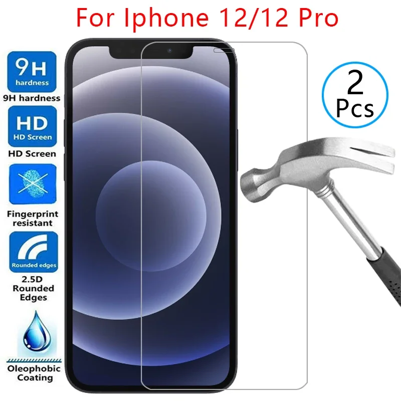 Защитный экран из закаленного стекла для iphone 12 pro чехол 6 1 защитный сумка 360