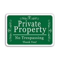 private property no trespassing metal signs pack 18x12 waterproof pre drilled holes rounded corners rust free aluminum m