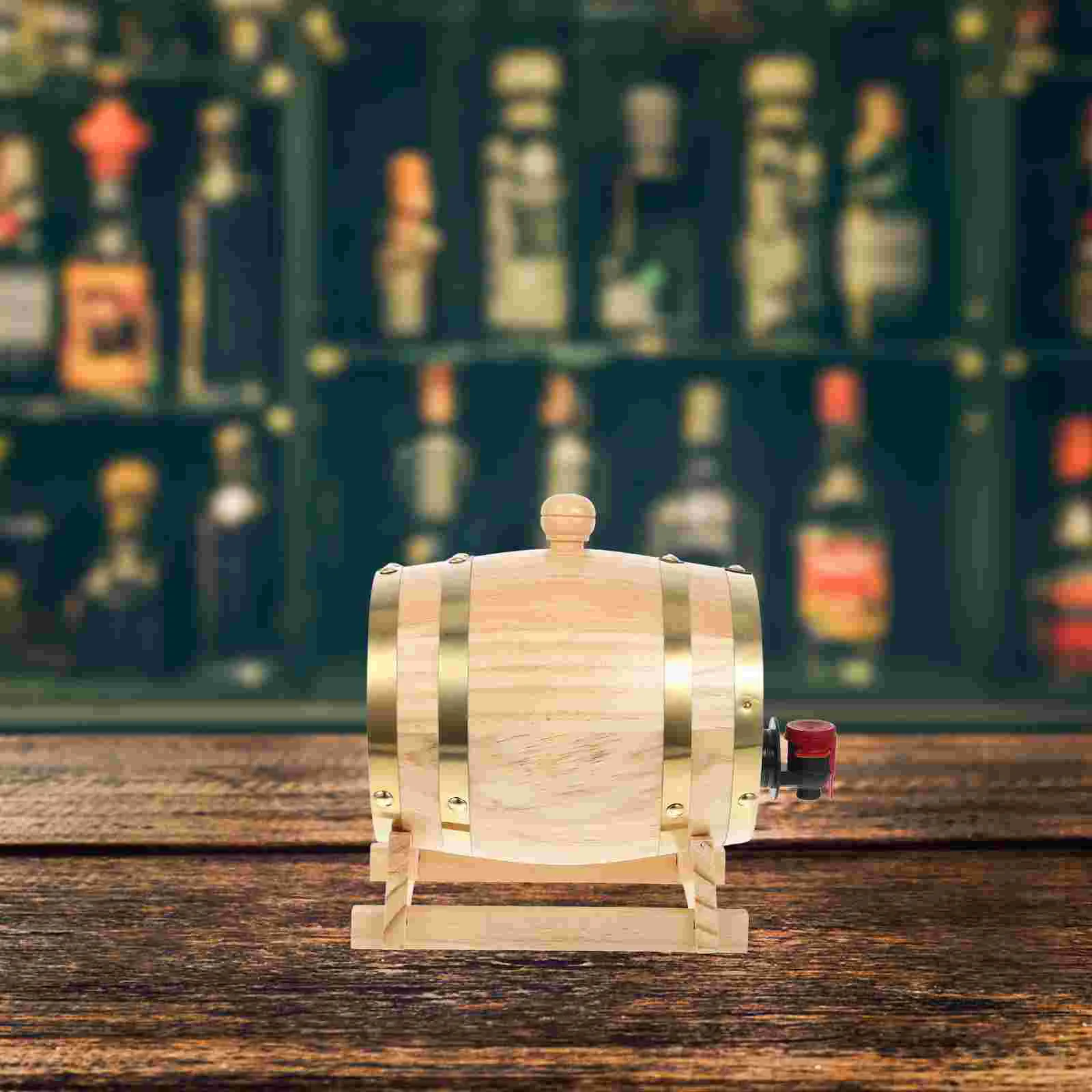 Контейнер для хранения пива с белым корпусом из сосны деревянный держатель виски