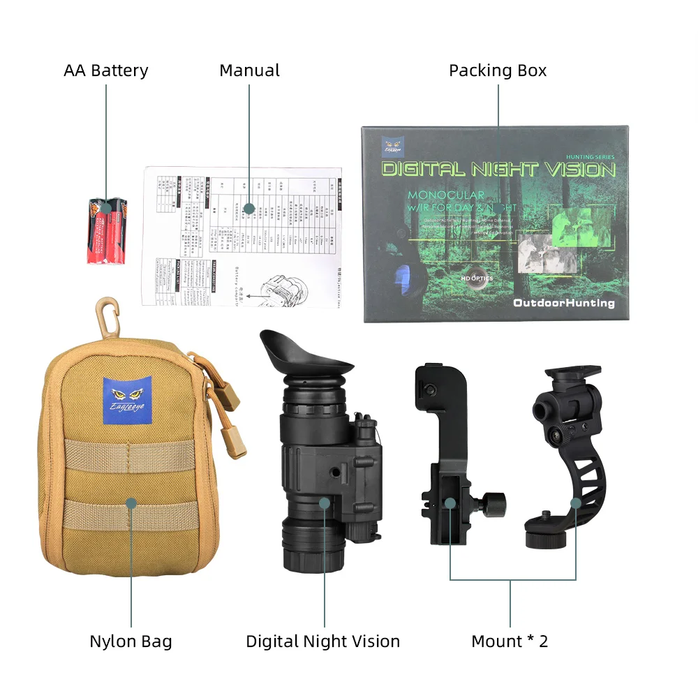 

New Tactical Accessories PVS14 NVG Night Vision Monocular Helmet Mounted Digital Night Vision With J Arm