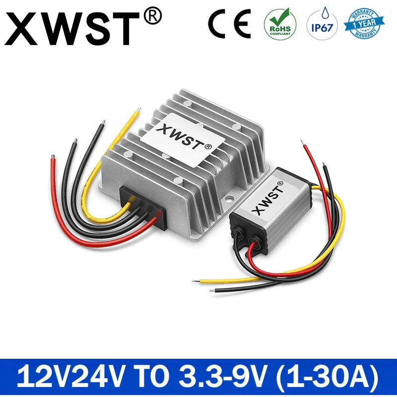 Conversor 12v 24v do Fanfarrão da C.c. a 3.3v 3.7v 4.2v 6v 7.5v 9v Inversor 130a Regulador de Tensão Transformar Moduplo Impermeável Inversores e Conversores