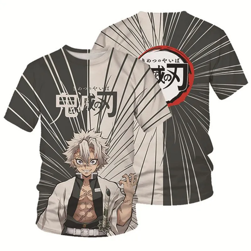 Demon Slayer Anime Cosplay  Print children T-Shirt  Cotton O Neck Short Sleeve Summer T-Shirt Tops Casual T-Shirt