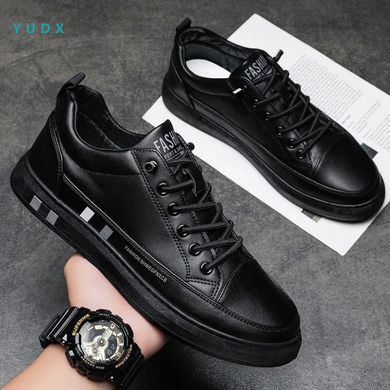 

Мужские кроссовки из ПУ кожи, для скейтборда и прогулок, весна 2023