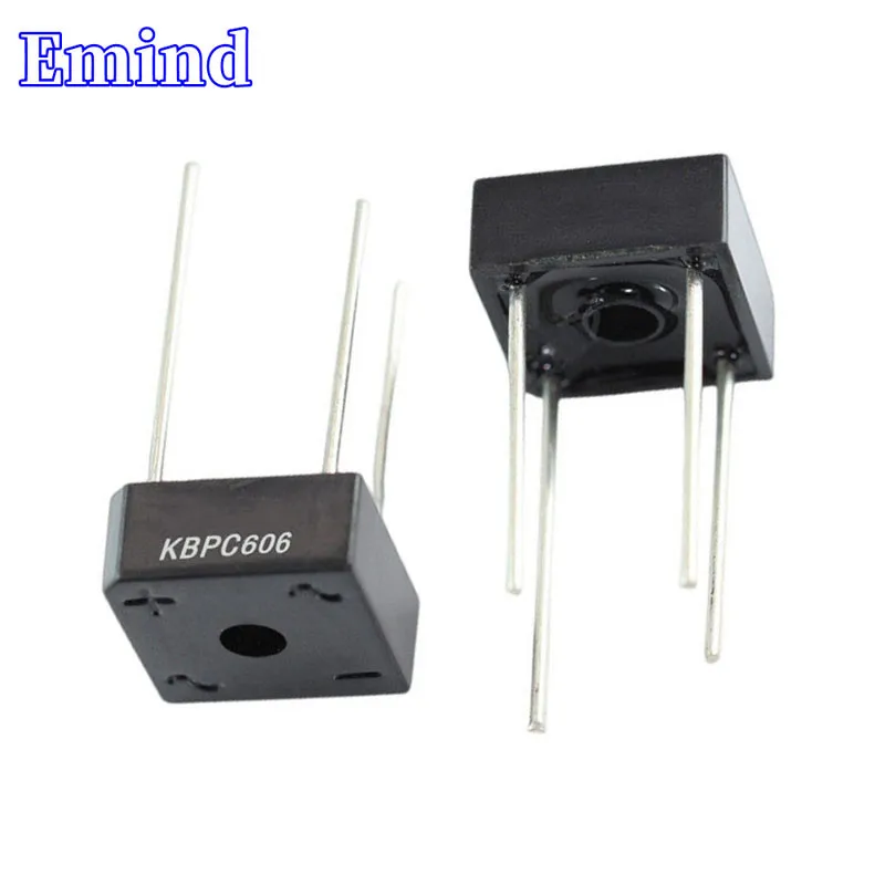 3/5 шт. KBPC606 мостовой выпрямитель 6A/600V DIP-4 квадратные мостовые режущие ножки GBU стек моста