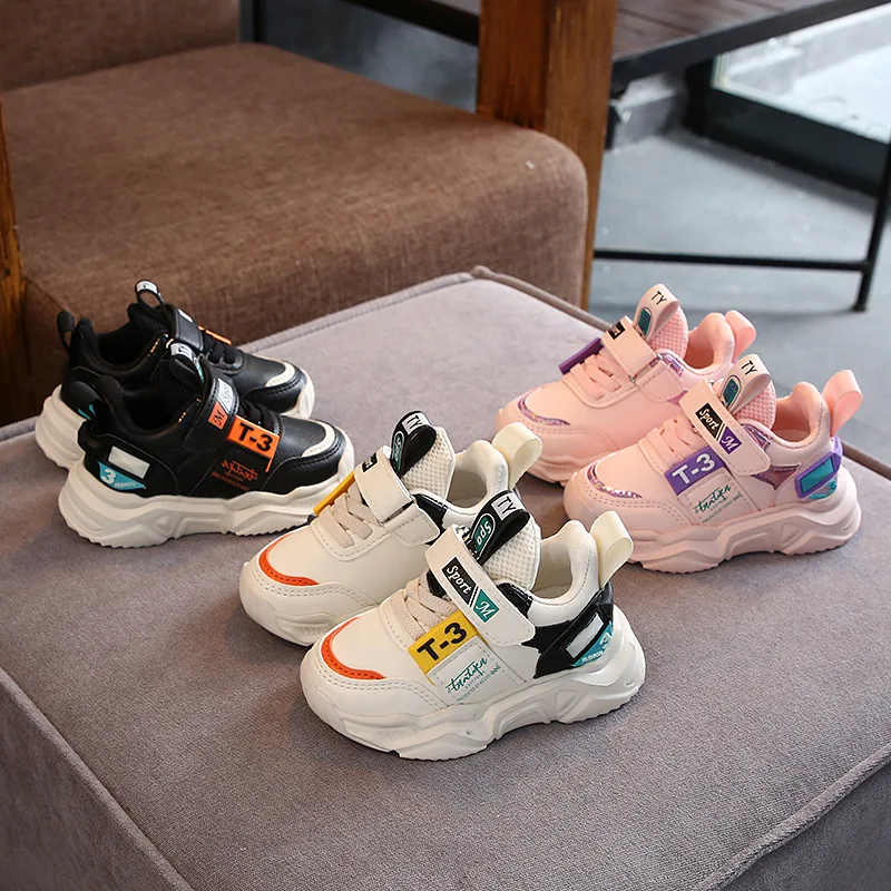 

2023 New Brand Kids Sneakers Children's Sports Shoes Casual Breathable Boys Girls Running Shoes Pu Leather Toddler Baby Trainers