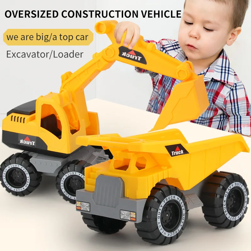 

Super boy toy truck excavator digging car inertia truck children toy car model