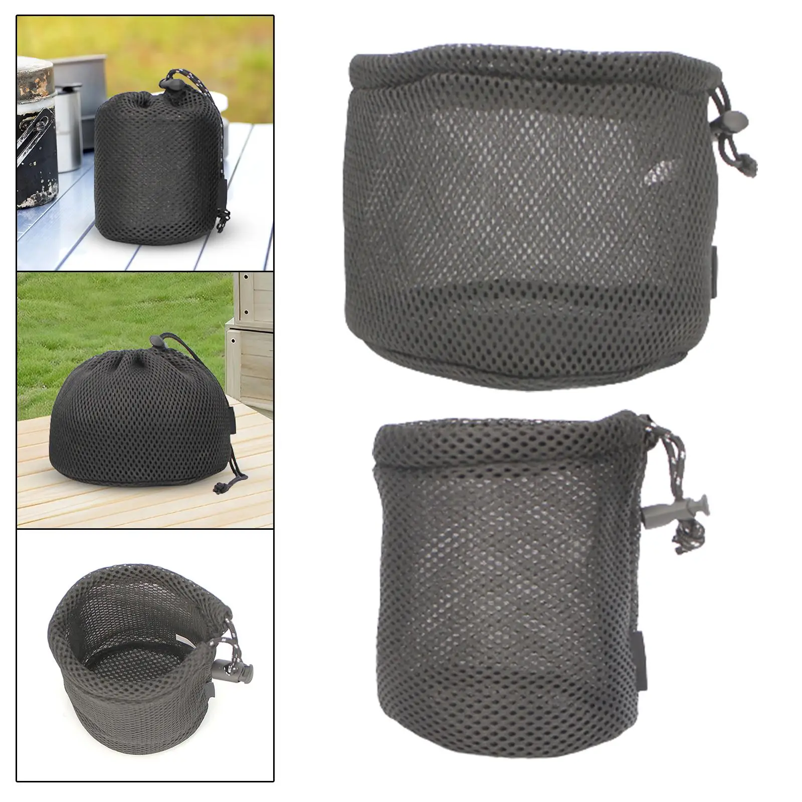 

Camping Net Bag Teapots Visibility Mesh Pouch Outdoor Ultralight Stuff Sack Camping Stuff Storage Bag for Camping Travel Hiking