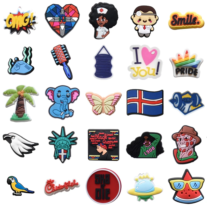 

Decorations for Croc Men Gifts Wholesale Bulk Packs Boy Shoes Accessories Kids Set Jeans Women Charm Shoe Charms Girl Para Pins
