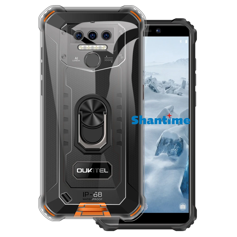 Фото Роскошный противоударный кольцевой держатель для iHunt Titan P8000 Pro 2021, Мягкий Силиконовый ТПУ защитный чехол-держатель №1
