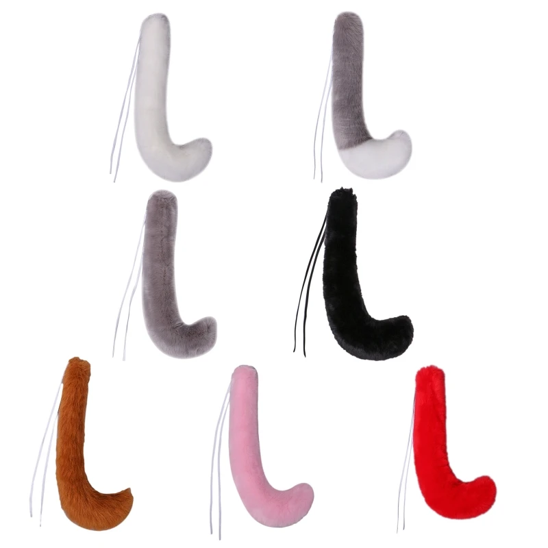 

Plush Fox Tail Realistic Lolita Tail Cosplay Accessories Hand-made Simulation Animal Tail Halloween Faux Fur Tail