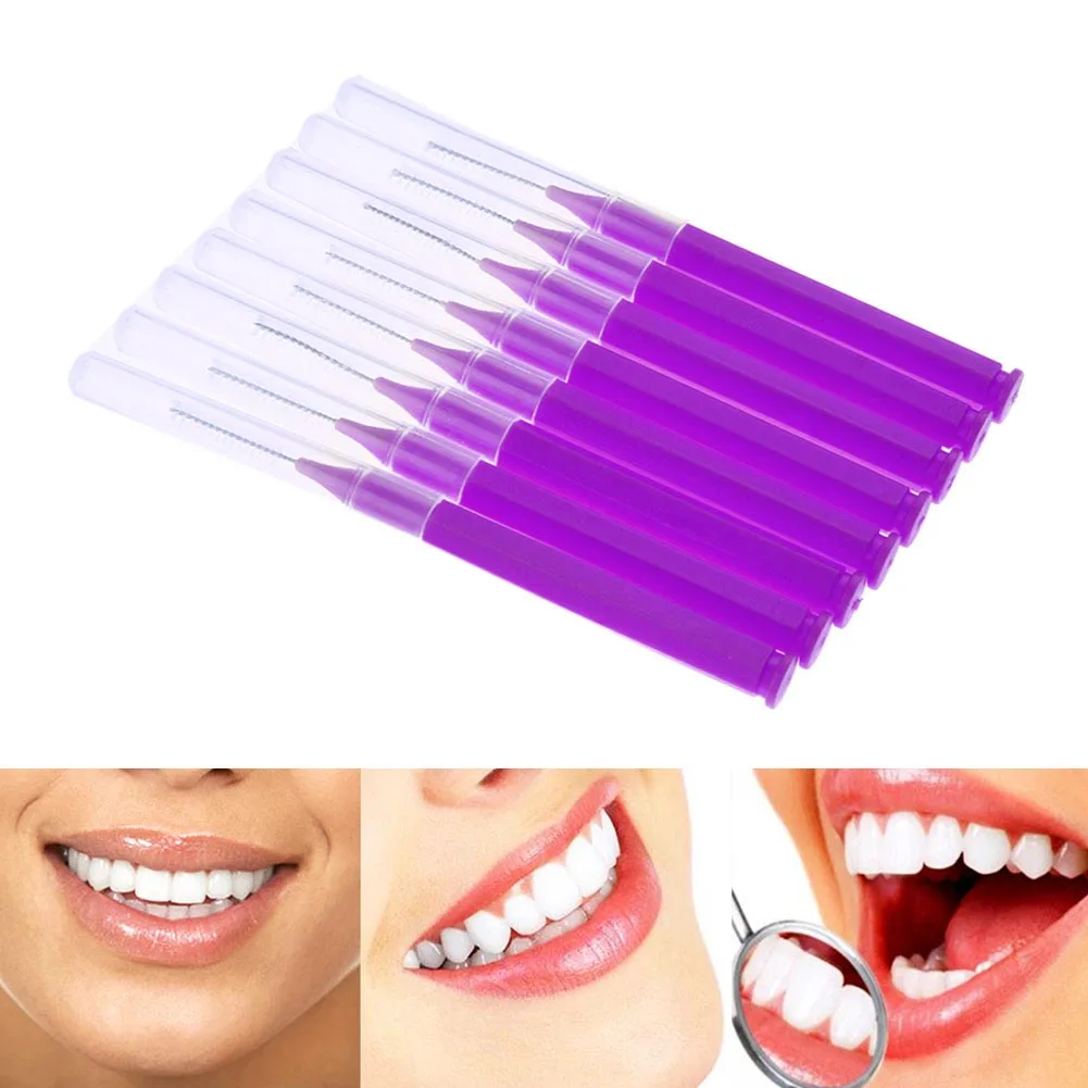 

8pcs Tooth Floss Oral Hygiene Dental Floss I Type Soft Plastic Interdental Brush Toothpick Healthy for Teeth Cleaning Oral Care