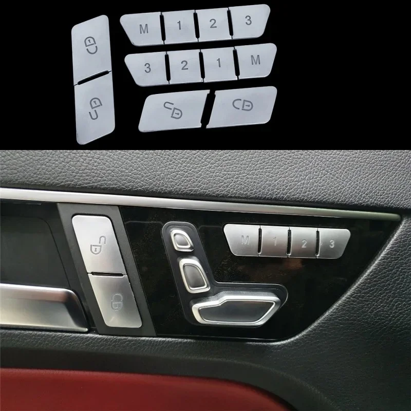 Фото AngelguoguoКнопка подъема оконного стекла, наклейка на накладку для Mercedes Benz A/B/C(W204)/E(W212)/GLA/CLA/GLK/GLE-class №2