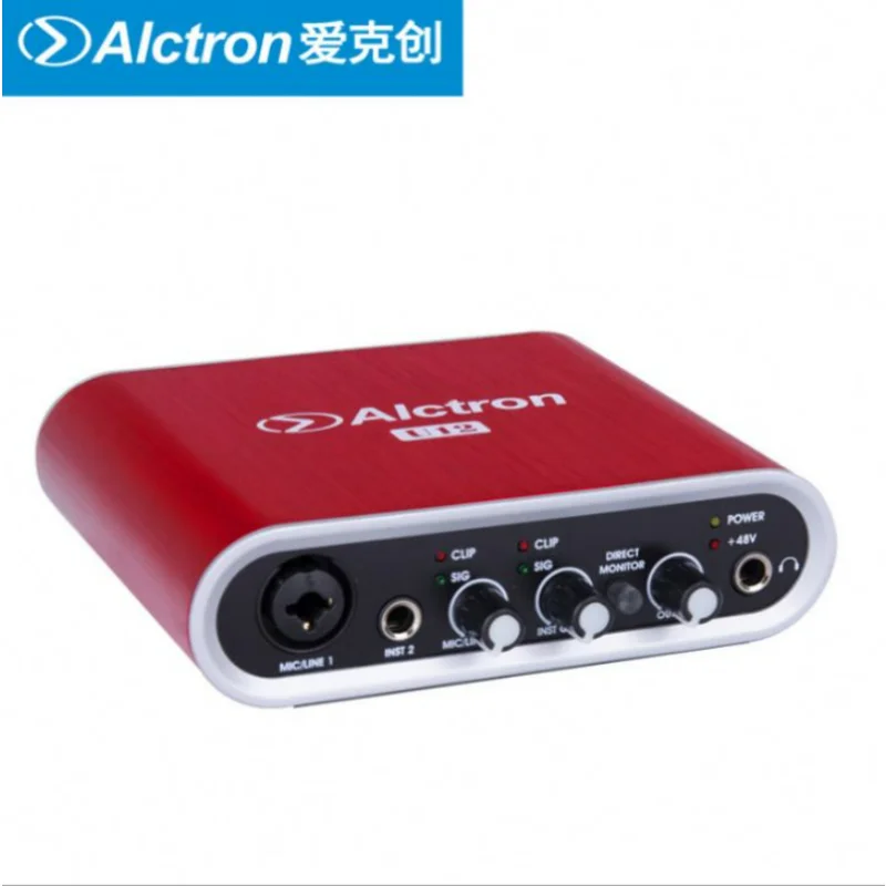 

Alctron U12 Sound Card 24Bit Dual Channel USB Audio Interface Livestream Singing Broadcasting Recording Sound Mixer