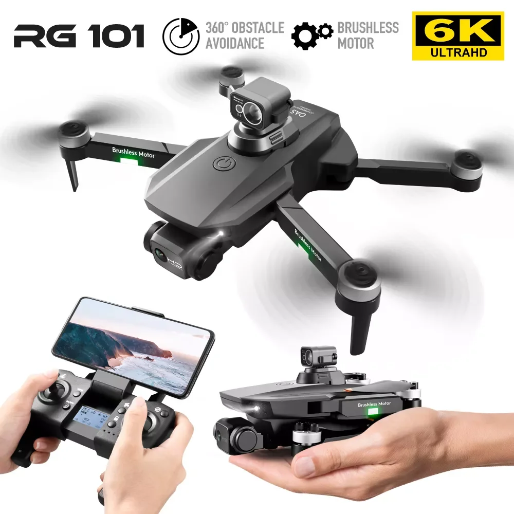 

NEW RG101 MAX GPS Drone 6K Professional Dual HD Camera FPV 3Km Aerial Photography Brushless Motor Foldable Quadcopter Toys