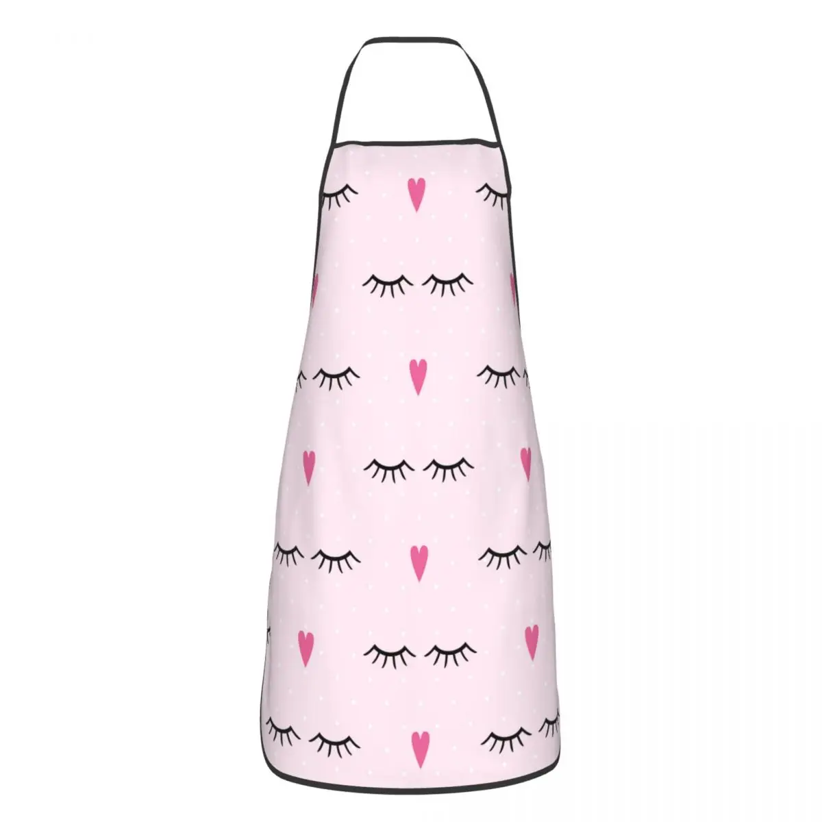 

Cute Closed Eye Cuisine Grill Baking Aprons Antifouling Cartoon Beauty Eyelash Pinafore for Men Women Chef Cooking Home Cleaning