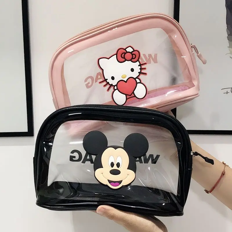 

Милая Sanrio My Melody Cinnamoroll Kuromi Милая прозрачная матовая сумка для макияжа мультяшная Фотосумка детские подарки