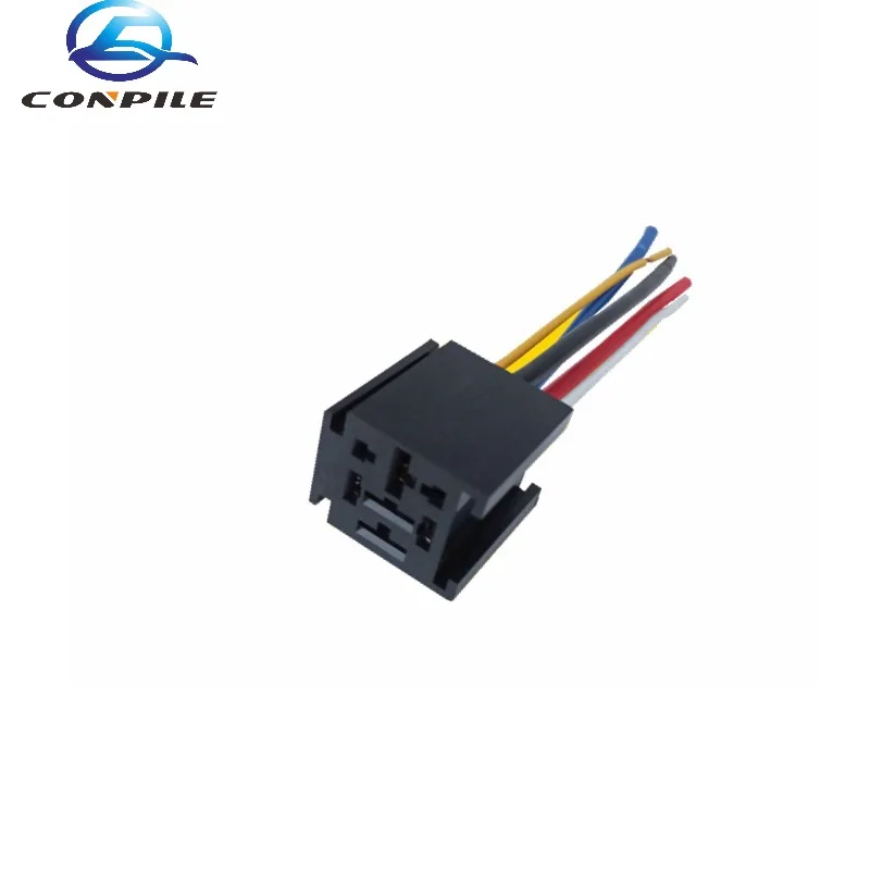 

Автомобильное релейное гнездо с широким контактом 80 А, универсальное с проводом