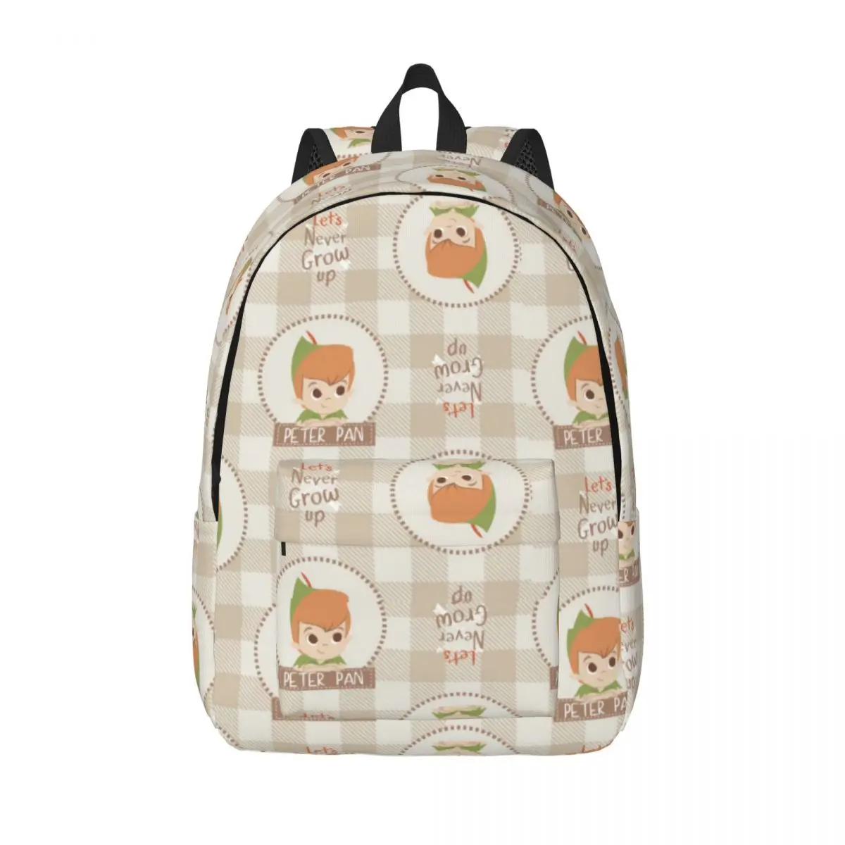 Disney Peter Pan Tinkerbell Backpack for Preschool Kindergarten School Student Bookbag Boy Girl Kids Canvas Daypack Lightweight