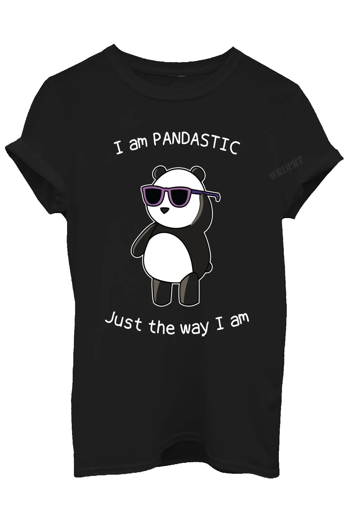 

I Am Pandastic Just The Way I Am Print T Shirts Cool Panda Wear Glass Funny Unisex Tee Shirts O-neck Cotton Casual Sweatshirts