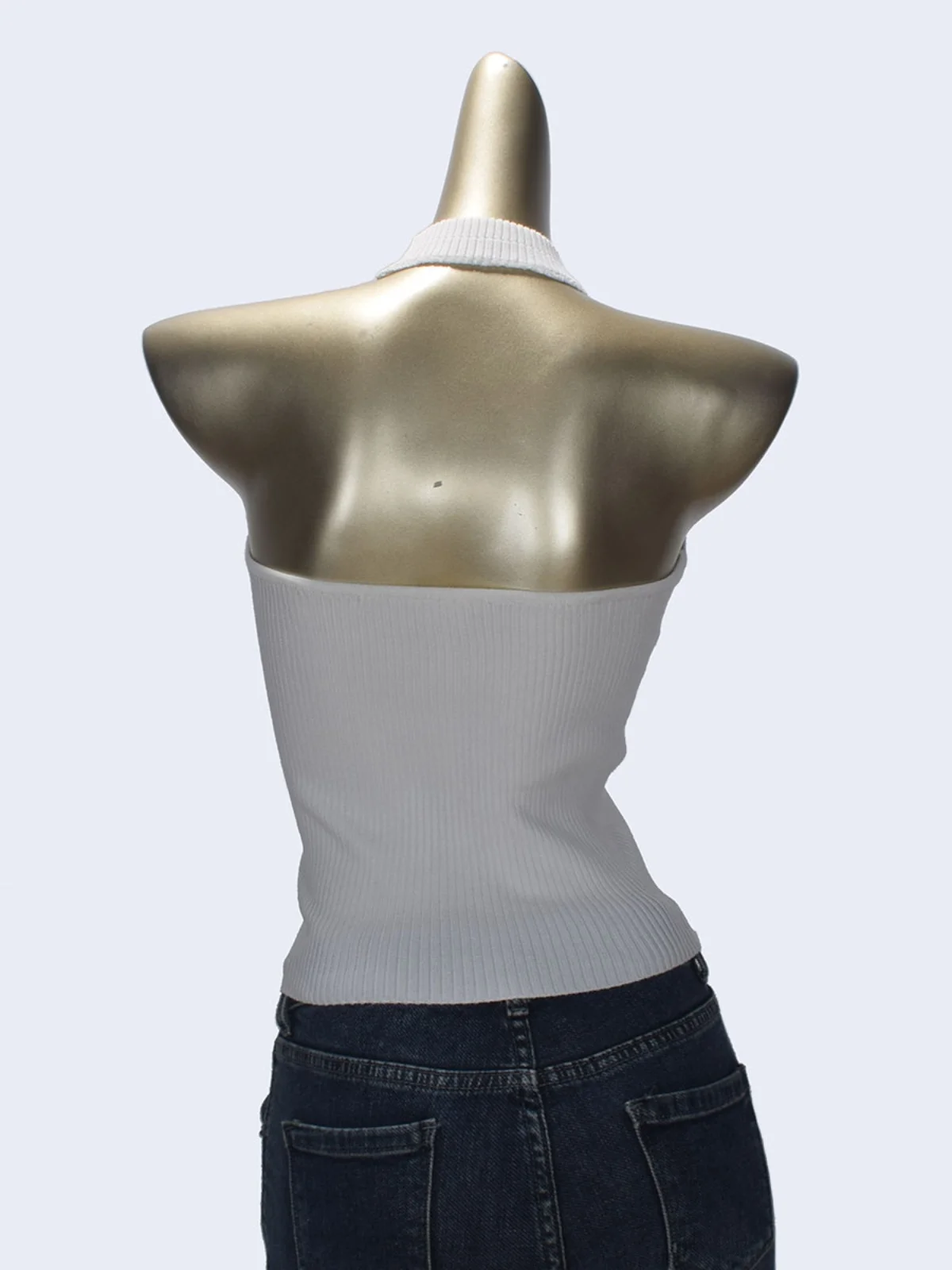 Вязаный жилет с подвесным воротником весна-лето Gyaru чистый сексуальный