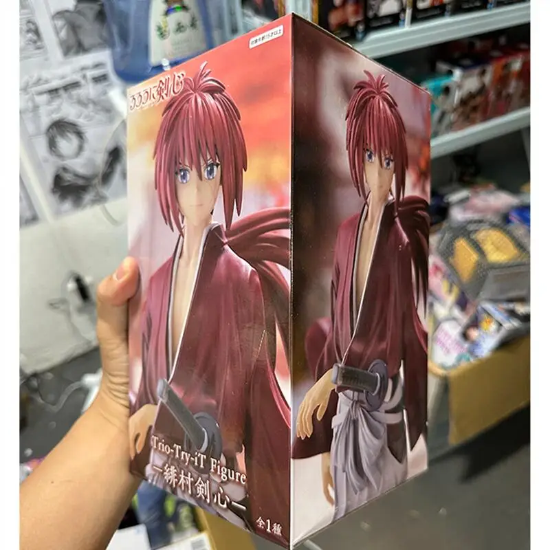 Фото Подлинная фигурка Furyu Rurouni Kenshin Trio Try It Himura Kenshin, оригинальная в наличии, аниме-фигурка, модель, коллекционная фигурка, игрушки №5