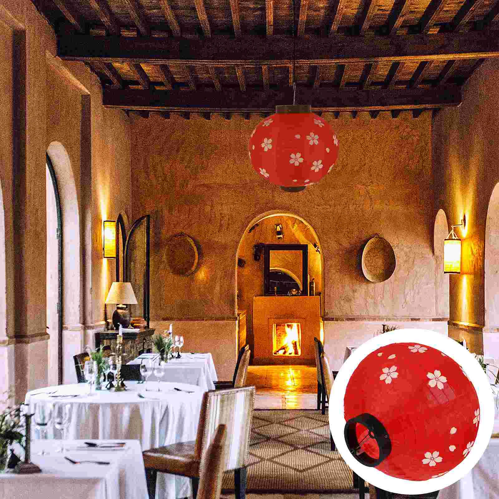 

Lantern Hanging Sushi Lamp Festive Silk Sign Vinyl Chochin Outdoor Paper Red Foldable Cloth Fabric Decoration Venue Restaurant