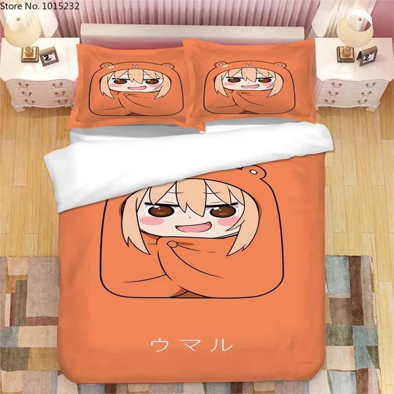 Комплект постельного белья с 3D-принтом японского аниме Himouto Умару-Чан