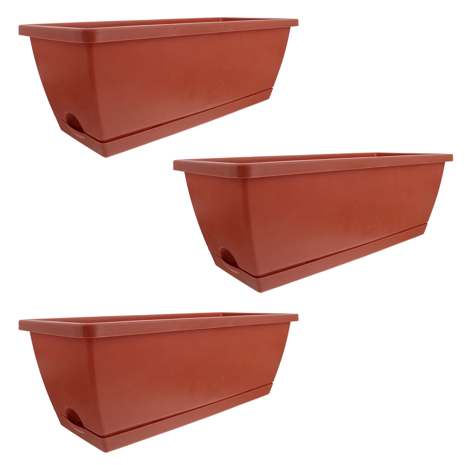 

3 Pcs Succulent Planter Planters Indoor Plants House Square Nursery Pot Gardening Flower Pots Brick Red Balcony Floral