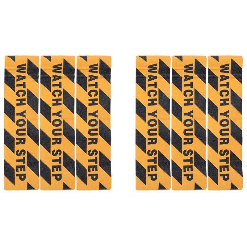 

12 шт. наклейка на пол Watch Your Step наклейка премиум-класса самоклеящаяся виниловая, ламинированная Нескользящая, водонепроницаемая наклейка