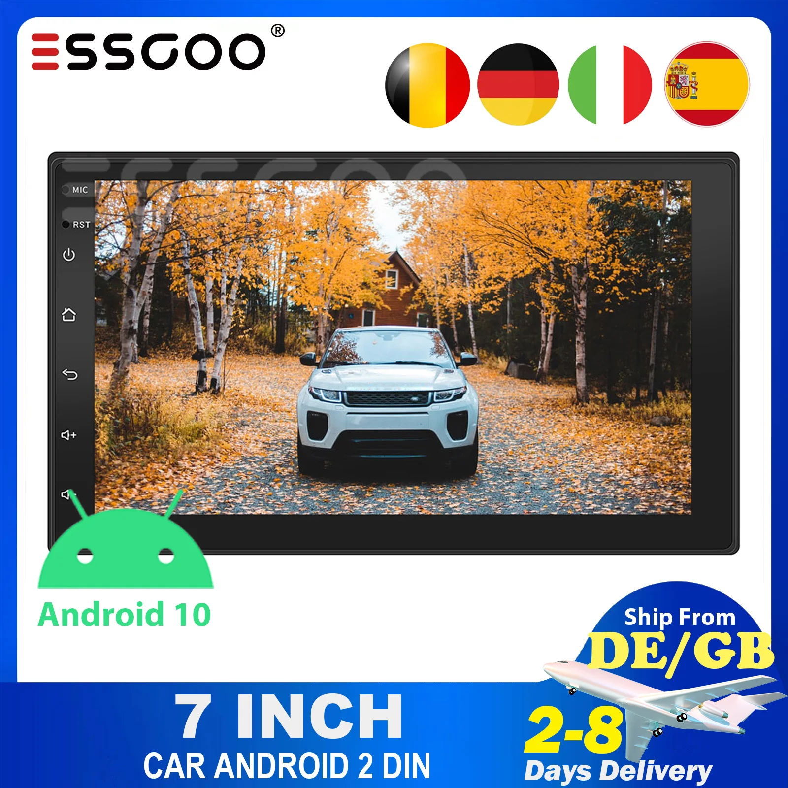 

ESSGOO 2 DIN Android Car Radio 7 Inch Multimedia MP5 Player GPS Navigation Car Stereo WIFI Mirror Link Buletooth Car Radio