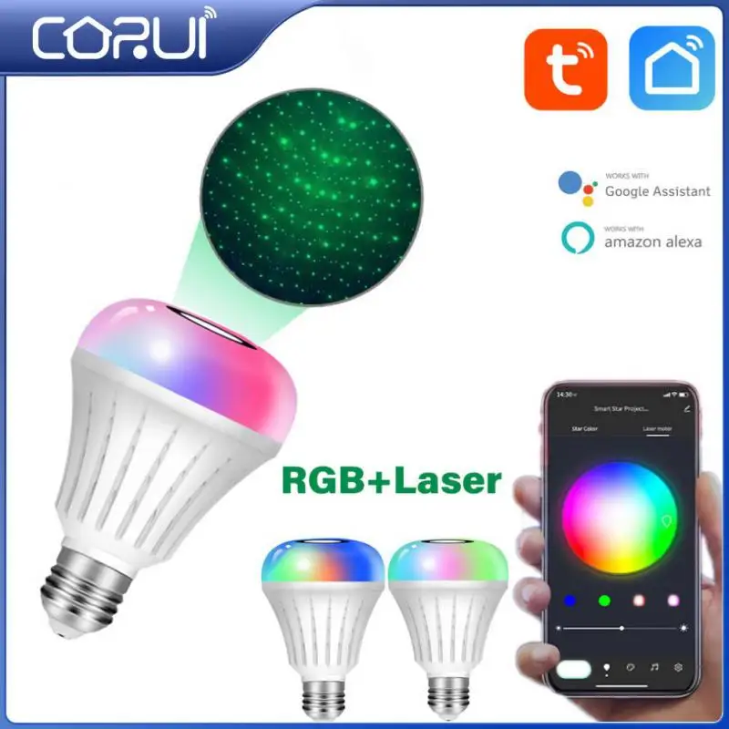

CORUI Tuya Smart Star Light Bulb E27 RGB Wifi Smart Projection Lamp Music Mode Timing Voice Work With Alexa And Google Assistant