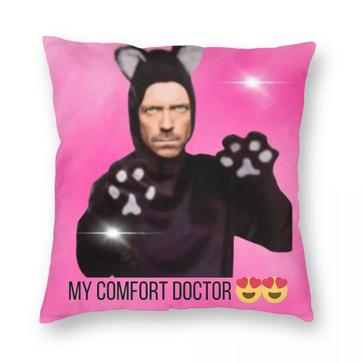 Фото Квадратная наволочка House Md My Comfort Doctor Cat из полиэстера, льна и бархата с принтом и декоративной молнией, чехол для подушки, 18 дюймов №5