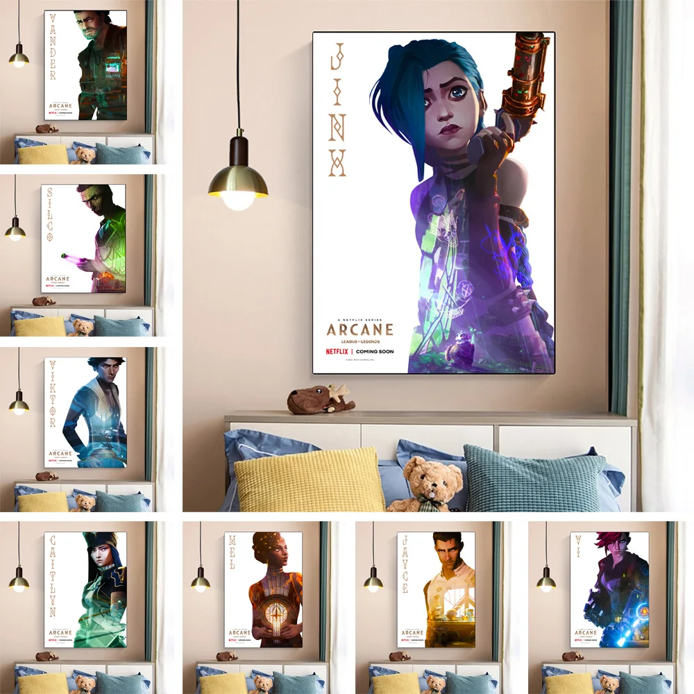 

Popular Online Game Role League of Legends: Battle of Two Cities Family HD Print Poster Anime Painting Wall Art Decoration