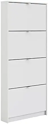 

Белый яркий шкаф для обуви с 4 выдвижными ящиками