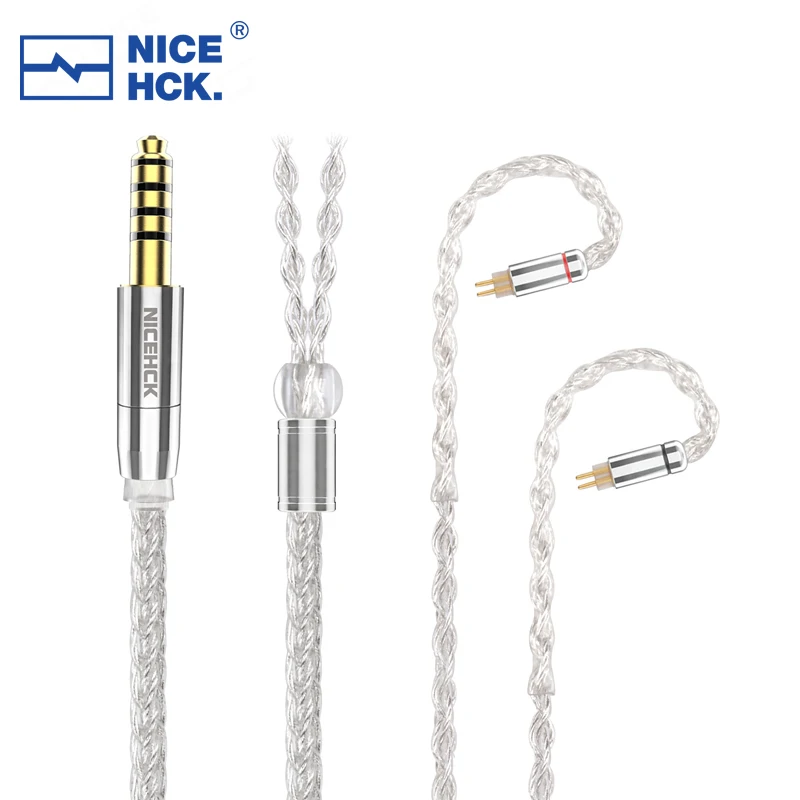 

NiceHCK SilverSE наушники-вкладыши 8 нитей 5N посеребренный OCC HIFI обновленный кабель 3,5/2,5/4,4 мм MMCX/0,78 мм 2Pin для IEM Youth YUME