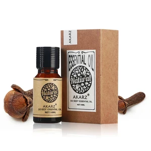 Эфирное Масло гвоздики AKARZ, натуральное ароматерапия для отдыха, улучшение грубой кожи, облегчение боли, гвоздичное масло