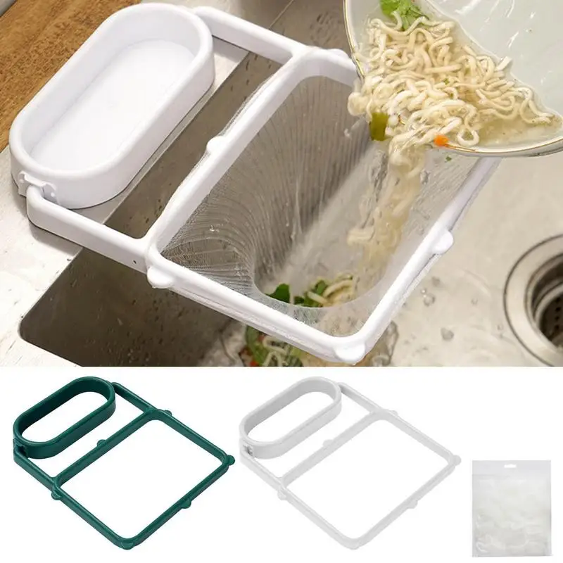 

Sink Drain Basket Kitchen Sink Corner Drain Strainer Rack Sink Filters With Net For Food Waste Square Bracket For Corner Sink