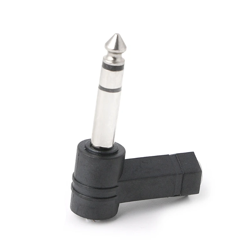 

3.5mm Female Jack to 6.35mm Male Jack Right Angled Plug Headphone Adapter