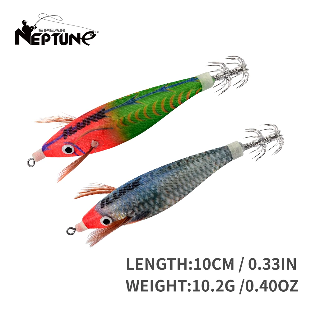 2Pcs  Luminous Squid Jig with Battery Horizontal Cuttlefish Octo Egi Lure Artificial Hard Bait Sea Fishing Goods