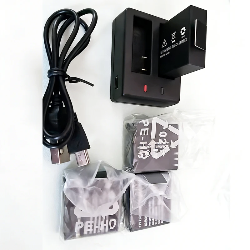 Фото Новое зарядное устройство SJCAM sj4000 3.7V 900mAh с двумя портами для аккумуляторов eken H9 GIT-LB101 GIT BATTERY, совместимое с аккумуляторами sj5000, sj6000, SJ7000, SJ8000, SJ9000 №1