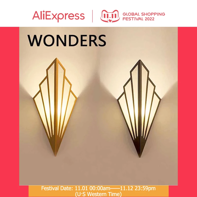 

Современные светодиодный настенные светильники, Простой декоративный бра в форме алмаза для спальни, гостиной, коридора, светильник него д...