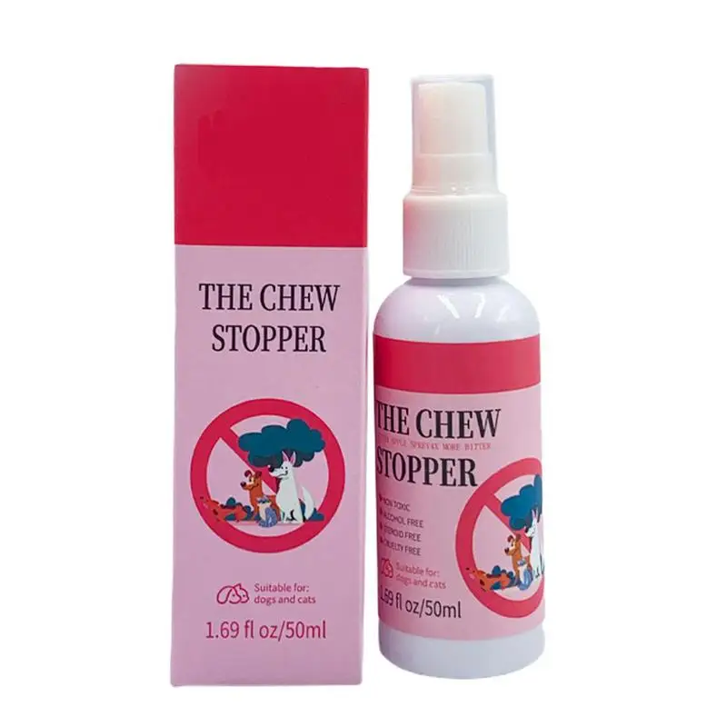 

No Chew Spray For Dogs Pets Anti-Bite Spray 50ml Dog Licking Repeller Mist Behavior Training Aid Anti-Chewing Spray For Vehicles