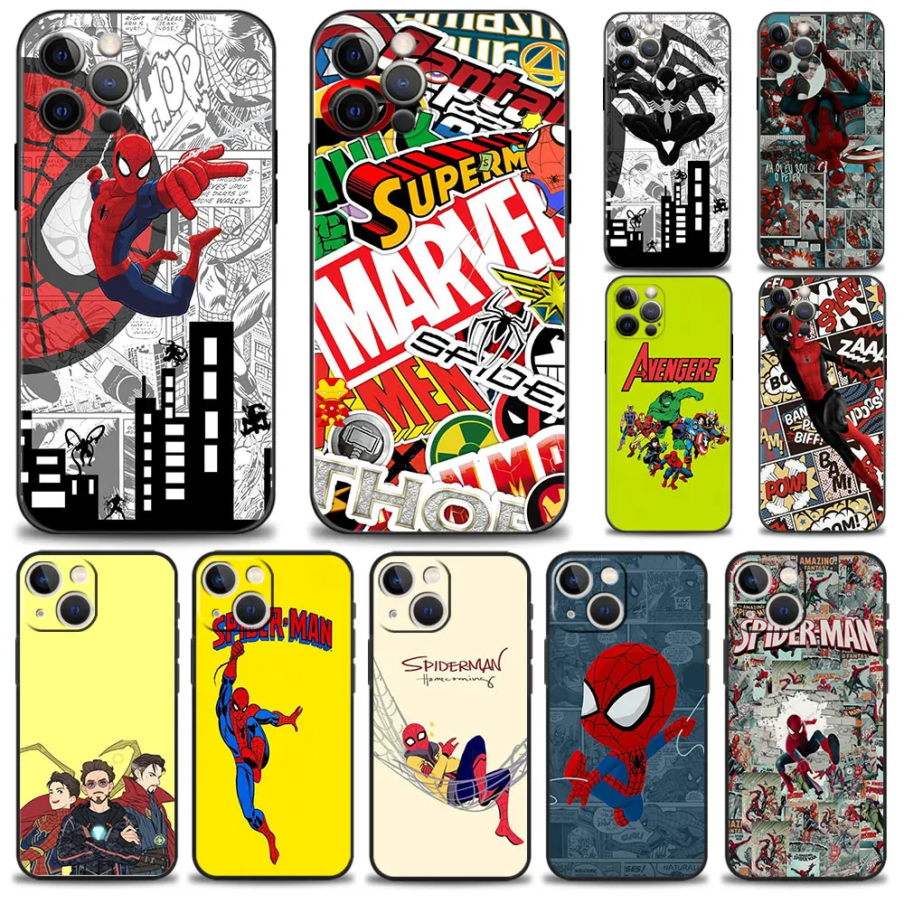 

Marvel Movice Comics SpiderMan 3 Tom Holland Case Armor Silicon For Apple iPhone 11 12 XS 7 XR 13 Pro Max X 14 8 Plus 6S 5S 5