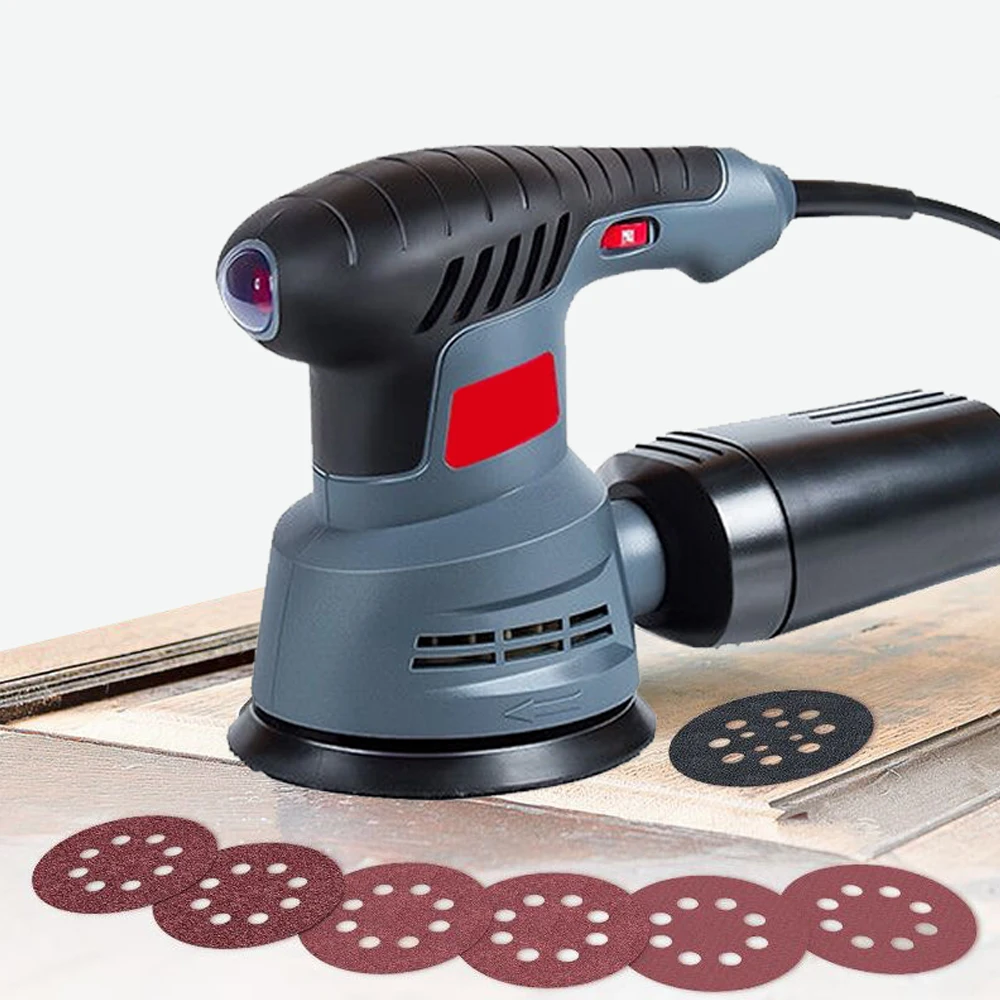 Variable speed sander random track vacuum function design 400W grinding and polishing machine with 8 holes 125MM sandpaper